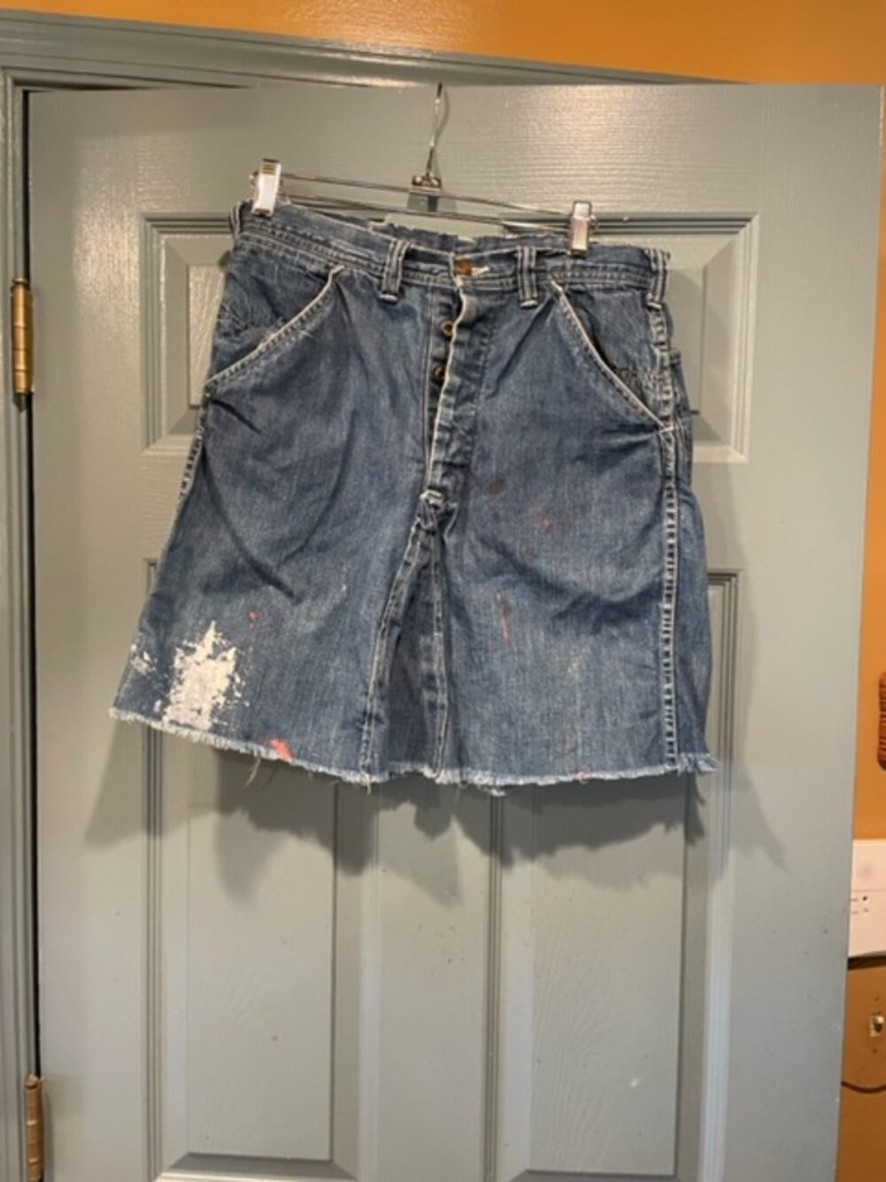 Lee 40s jeans skirt, shabby chic/grunge fashion 30" waist
